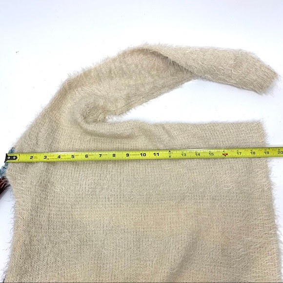 Mystree Unique Print Metallic Mesh Popcorn Soft Eyelash Sweater Size Small - Picture 14 of 15